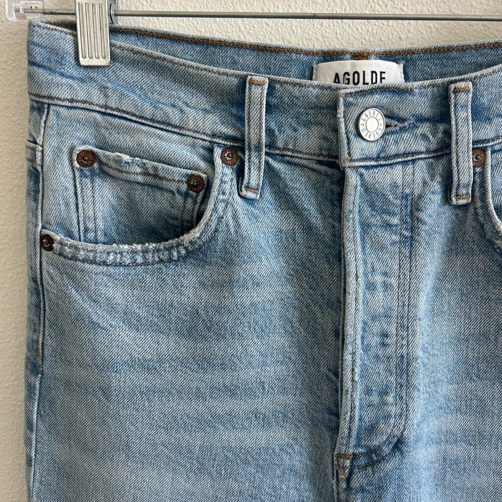 Agolde Riley High Rise Crop Jeans - Picture 2 of 5